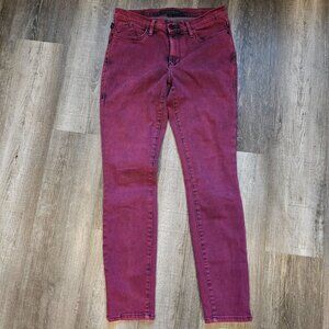 Rock & Republic Jeans Size 10 Berlin Maroon Red Black Wash Stretch 31x31 Colored